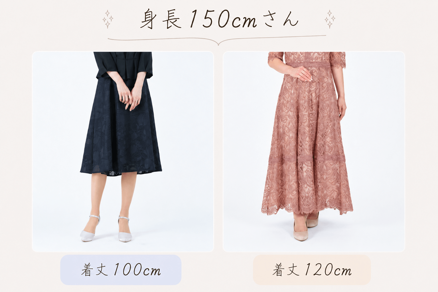 Q. どのくらいの着丈を選べばバランスよく見える？